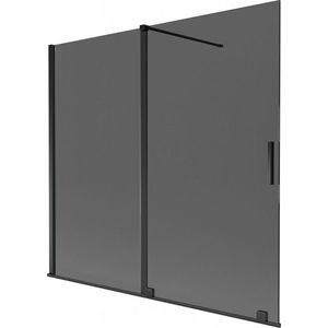 MEXEN/S - Velar dvojkrídlová posuvná vaňová zástena 170 x 150, grafit, čierna 896-170-000-41-70 vyobraziť