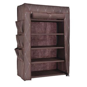 Textilná skrinka na topánky Vítek - hnedá vyobraziť