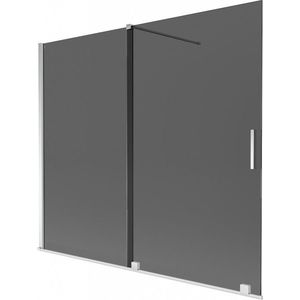 MEXEN/S - Velar dvojkrídlová posuvná vaňová zástena 180 x 150, grafit, chróm 896-180-000-41-01 vyobraziť