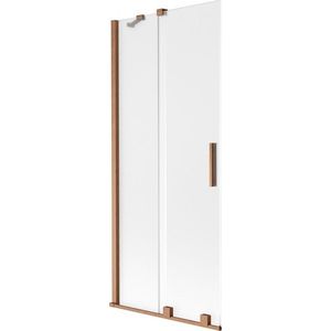 MEXEN/S - Velar dvojkrídlová posuvná vaňová zástena 85 x 150, dekor, meď kartáčovaná 896-085-000-31-65 vyobraziť