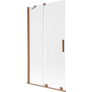 MEXEN/S - Velar dvojkrídlová posuvná vaňová zástena 100 x 150, dekor, meď kartáčovaná 896-100-000-31-65 vyobraziť