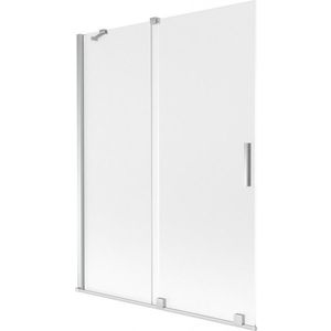 MEXEN/S - Velar dvojkrídlová posuvná vaňová zástena 130 x 150, dekor, chróm 896-130-000-31-01 vyobraziť