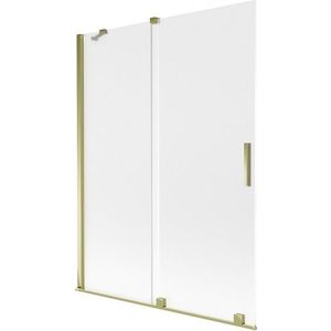 MEXEN/S - Velar dvojkrídlová posuvná vaňová zástena 130 x 150, dekor, zlatá 896-130-000-31-50 vyobraziť