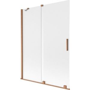 MEXEN/S - Velar dvojkrídlová posuvná vaňová zástena 130 x 150, dekor, meď kartáčovaná 896-130-000-31-65 vyobraziť