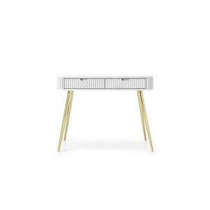 Toaletní stolek Zova 103 cm bílý/zlatý vyobraziť