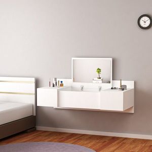 Toaletný stolík ZAKKUM 100 cm biely vyobraziť