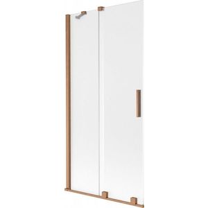 MEXEN/S - Velar dvojkrídlová posuvná vaňová zástena 95 x 150, dekor, meď kartáčovaná 896-095-000-31-65 vyobraziť