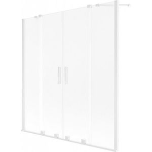 MEXEN/S - Velar Duo dvojkrídlová posuvná vaňová zástena 150 x 150, dekor, biela 896-150-000-32-20 vyobraziť