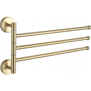 Trojramenný vešiak na uteráky MEXEN zlatý vyobraziť