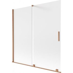 MEXEN/S - Velar dvojkrídlová posuvná vaňová zástena 160 x 150, dekor, meď kartáčovaná 896-160-000-31-65 vyobraziť