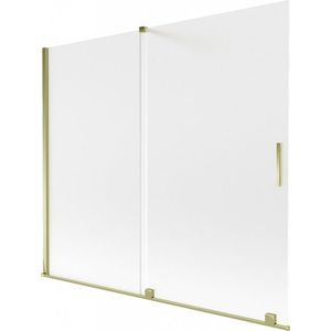 MEXEN/S - Velar dvojkrídlová posuvná vaňová zástena 180 x 150, dekor, zlatá 896-180-000-31-50 vyobraziť