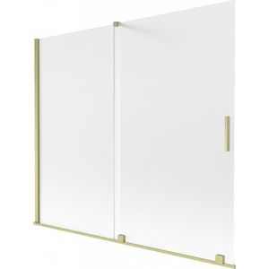 MEXEN/S - Velar dvojkrídlová posuvná vaňová zástena 180 x 150, dekor, zlatá kartáčovaná 896-180-000-31-55 vyobraziť