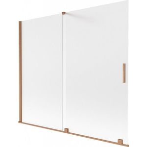 MEXEN/S - Velar dvojkrídlová posuvná vaňová zástena 180 x 150, dekor, meď kartáčovaná 896-180-000-31-65 vyobraziť