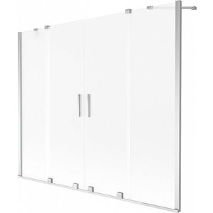 MEXEN/S - Velar Duo dvojkrídlová posuvná vaňová zástena 180 x 150, dekor, chróm 896-180-000-32-01 vyobraziť