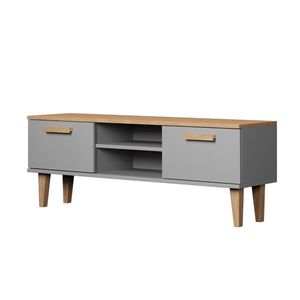 TV stolek DENVER 120 cm šedý/dub hickory vyobraziť