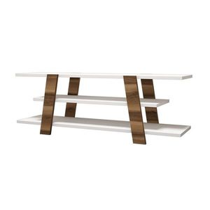 TV stolek FLOWER 120 cm bílý/ořech vyobraziť