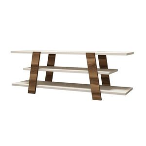 TV stolek FLOWER 120 cm krémový/ořech vyobraziť