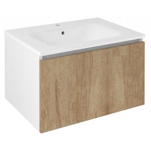 SAPHO - LOREA umývadlová skrinka 70x44x51, 2cm, 1x zásuvka, dub alabama/biela matná LE070-2231 vyobraziť