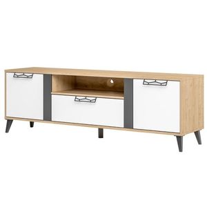 TV stolek Moet 25 170 cm ořech americký Jackson/bílý/grafit vyobraziť