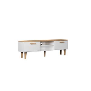 TV stolík DENVER 160 cm biely/dub hickory vyobraziť