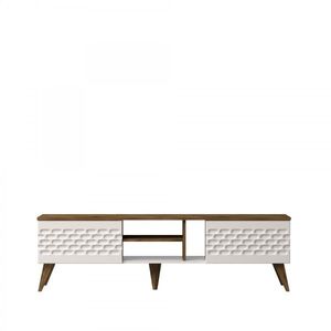 TV stolík Ege biely/orechový vyobraziť