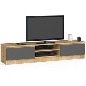 TV stolík Ronon 160 cm remeselný dub/grafit sivý vyobraziť