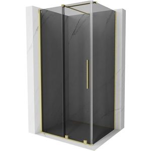 MEXEN/S - Velár sprchovací kút, posuvné dvere 90 x 80, grafit, zlato kartáčovaná 871-090-080-41-55 vyobraziť