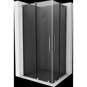 MEXEN/S - Velar Duo sprchovací kút, posuvné dvere 90 x 80, grafit, chróm 871-090-080-42-01 vyobraziť