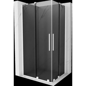 MEXEN/S - Velar Duo sprchovací kút, posuvné dvere 90 x 80, grafit, biela 871-090-080-42-20 vyobraziť
