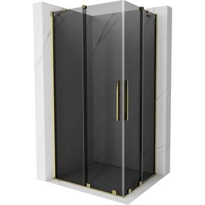 MEXEN/S - Velar Duo sprchovací kút, posuvné dvere 90 x 80, grafit, zlato 871-090-080-42-50 vyobraziť