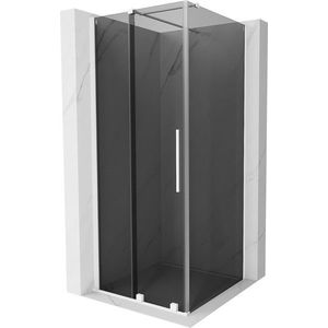MEXEN/S - Velár sprchovací kút, posuvné dvere 90 x 90, grafit, biela 871-090-090-41-20 vyobraziť