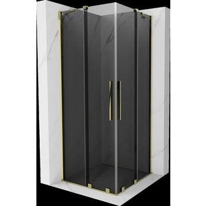 MEXEN/S - Velar Duo sprchovací kút, posuvné dvere 90 x 90, grafit, zlato 871-090-090-42-50 vyobraziť