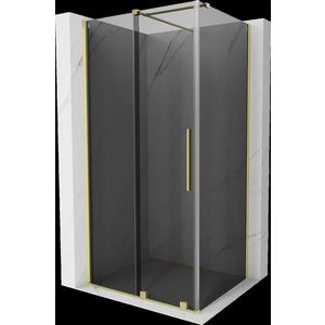 MEXEN/S - Velár sprchovací kút, posuvné dvere 100 x 90, grafit, zlato kartáčovaná 871-100-090-41-55 vyobraziť