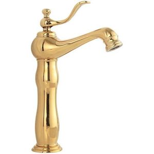 Umyvadlová baterie vysoká MEXEN VELA zlatá vyobraziť