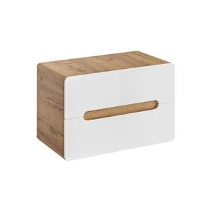 Umývadlová skrinka Aruba 829 2S dub craft zlatý/biely lesk vyobraziť