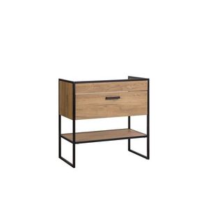 Umývadlová skrinka Brooklin 821 1S dub zlatý/čierna vyobraziť