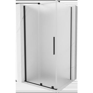 MEXEN/S - Velár sprchovací kút, posuvné dvere 110 x 120, dekor, čierna 871-110-120-31-70 vyobraziť