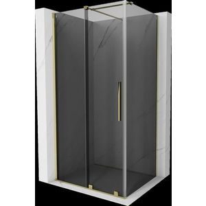 MEXEN/S - Velár sprchovací kút, posuvné dvere 110 x 120, grafit, zlato 871-110-120-41-50 vyobraziť