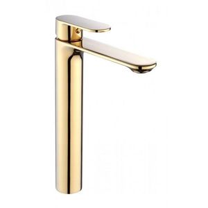Umývadlová vysoká batéria Mexen Milo zlatá vyobraziť