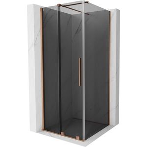 MEXEN/S - Velár sprchovací kút, posuvné dvere 120 x 120, grafit, meď kartáčovaná 871-120-120-41-65 vyobraziť