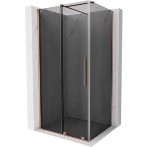 MEXEN/S - Velár sprchovací kút, posuvné dvere 130 x 80, grafit, meď kartáčovaná 871-130-080-41-65 vyobraziť