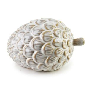 Vánoční keramická dekorace Hytte šiška 13, 6 cm bílá vyobraziť