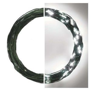 Vánoční LED řetěz Nanos zelený s časovačem 15 m studená bílá vyobraziť