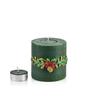 Vánoční svícen Girlanda 12 cm zelený vyobraziť
