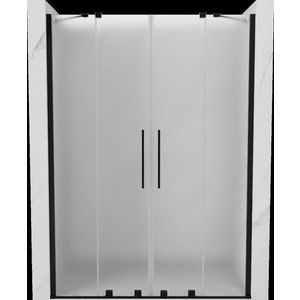 MEXEN/S - Velar Duo posuvné sprchové dvere 150, dekor, čierna 871-150-000-32-70 vyobraziť