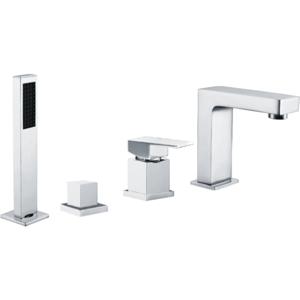 Vaňová batéria 4-otvorová Mexen CUBE chróm vyobraziť