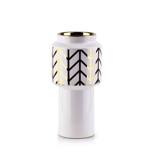 Váza Marrita 25 cm biela so vzorom vyobraziť