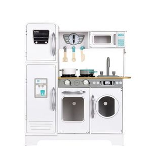 Veľká drevená kuchynka pre deti biela vyobraziť