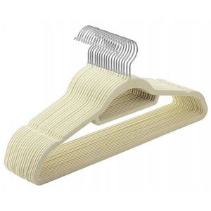 Velurové ramínko Maxi 60 ks béžové vyobraziť