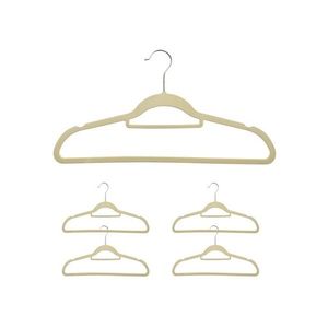 Velúrový vešiak Maxi súprava 5 kusov - béžový vyobraziť